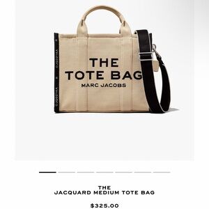 Marc Jacobs Tan and Black Jacquard Tote Bag